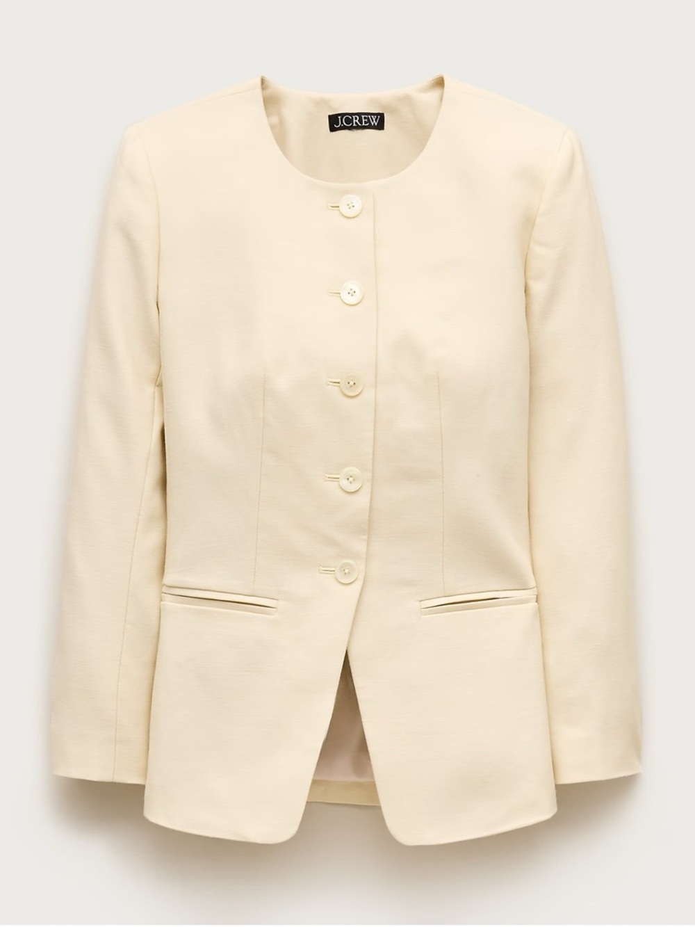 J. CREW Margeaux lady jacket in Gramercy linen blend Sandy Hay Size 00 CS644